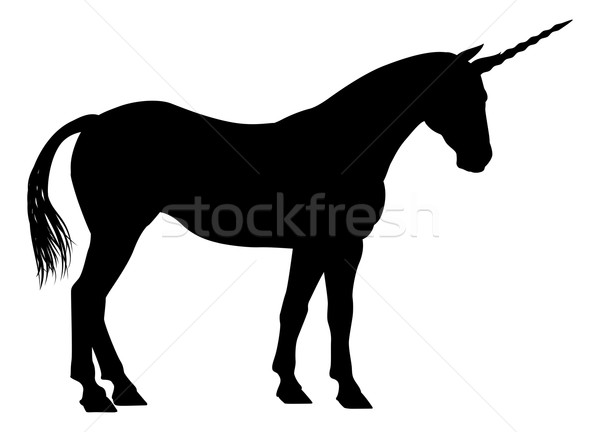 Unicorn Silhouette Stock photo © Krisdog