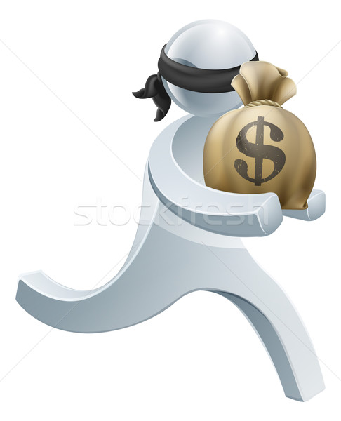 Burglar thief silver person concept Stock photo © Krisdog