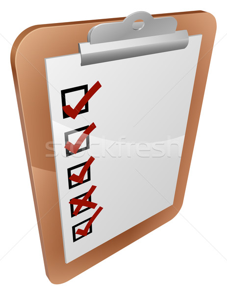 Clipboard survey illustration Stock photo © Krisdog