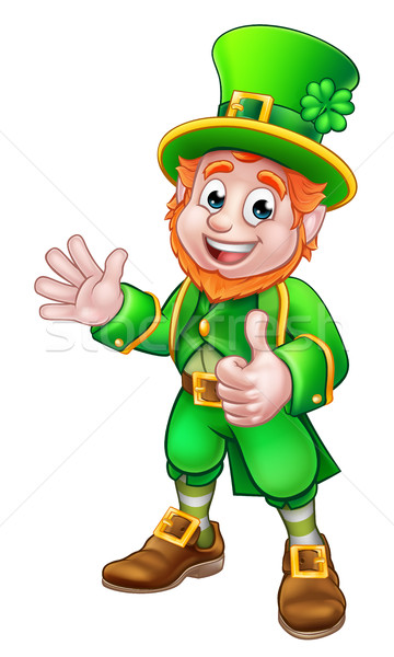 Thumbs Up Leprechaun St Patricks Day Character Stock photo © Krisdog