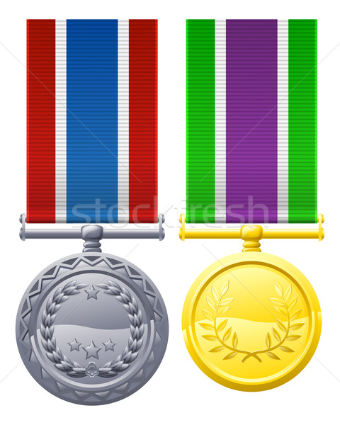 Military style medals Stock photo © Krisdog