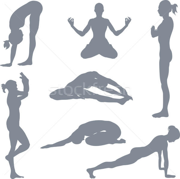 Yoga postures Stock photo © Krisdog