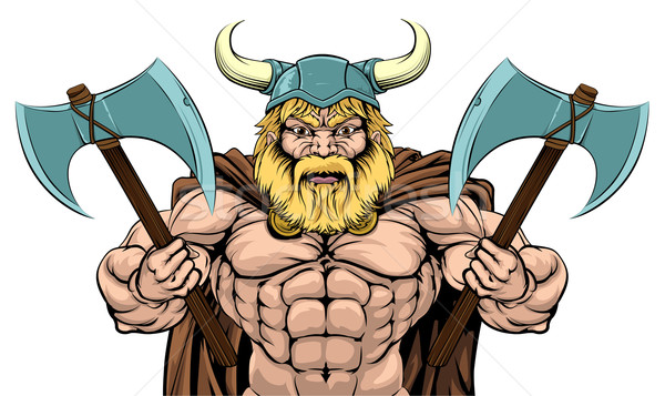 Mean Viking Axe Warrior Stock photo © Krisdog