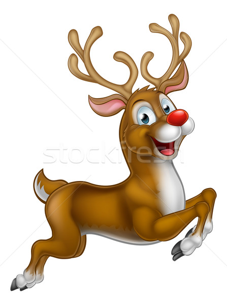 Cartoon Santas Christmas Reindeer Stock photo © Krisdog