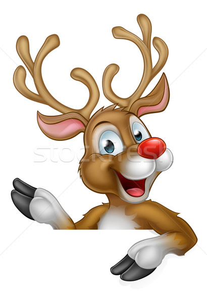 Christmas Reindeer Cartoon Character Stock photo © Krisdog