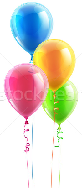 生日派對 氣球 集 插圖 氣球 商業照片 © Krisdog