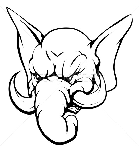 Elephant mascot character Stock photo © Krisdog