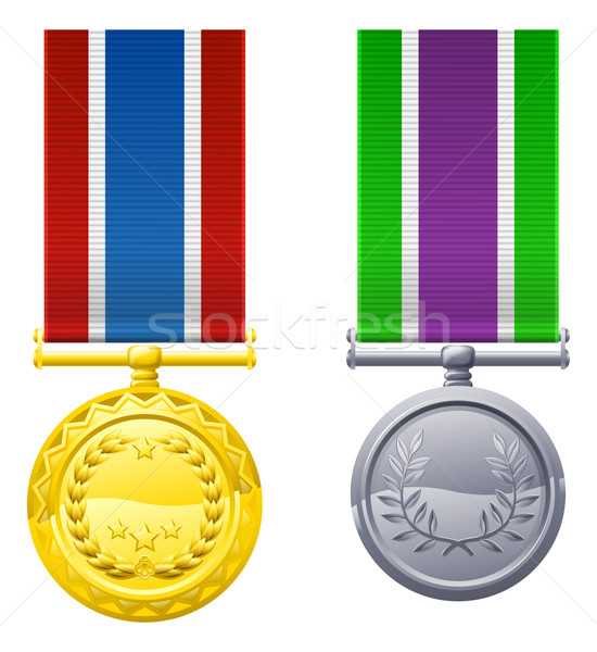 Hanging medals and ribbons Stock photo © Krisdog