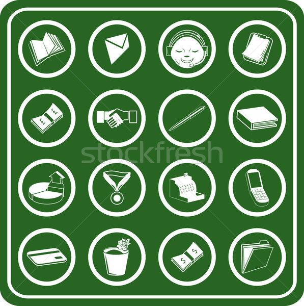 Business icons set Stock photo © Krisdog