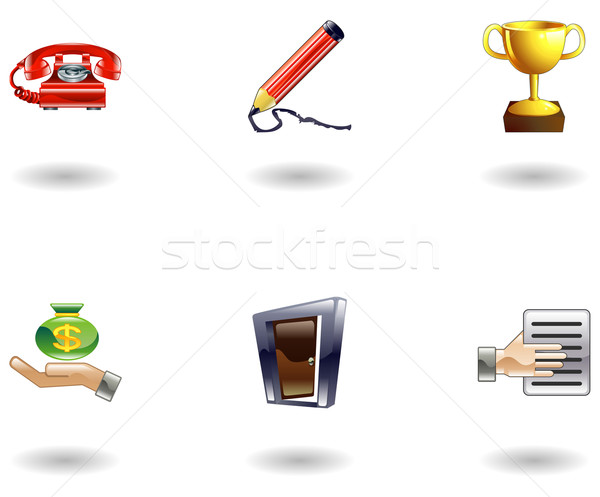 Foto stock: Negocios · oficina · establecer · iconos