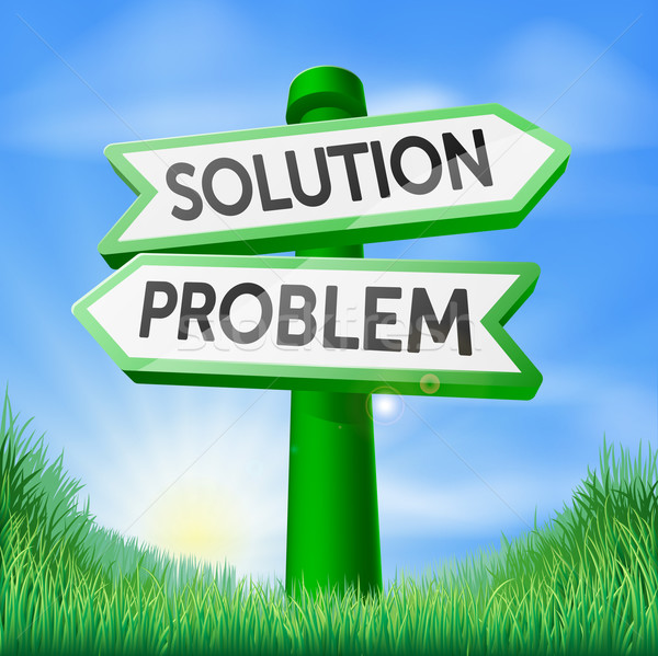 Stock photo: Solution problem decision sign