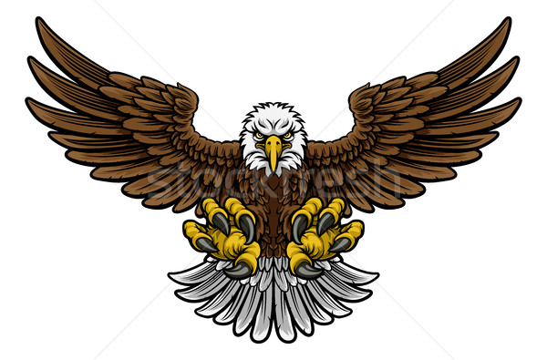 Kaal amerikaanse adelaar mascotte cartoon Stockfoto © Krisdog