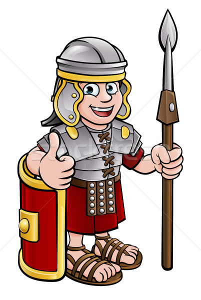 Roman Soldier Cartoon Character Stock photo © Krisdog