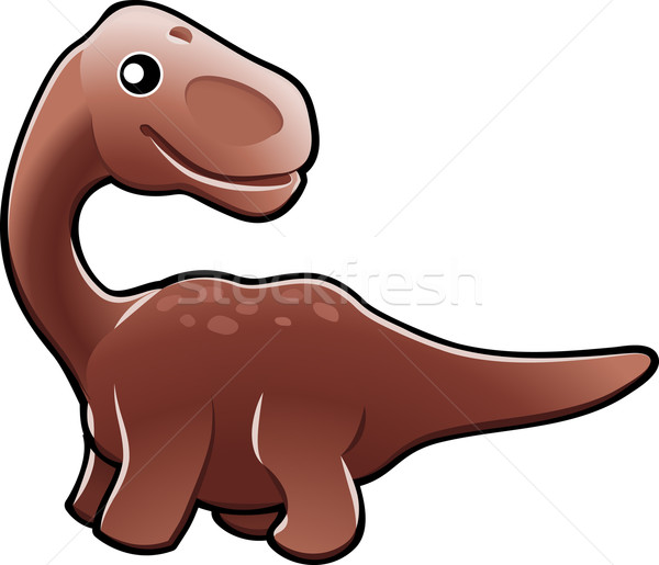 Cute diplodocus dinosaur illustration Stock photo © Krisdog