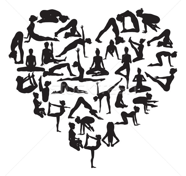 Stock photo: Yoga heart