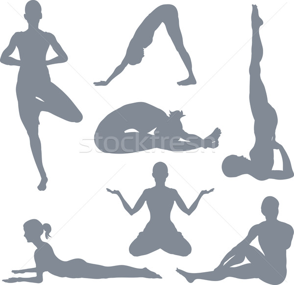 Yoga postures Stock photo © Krisdog