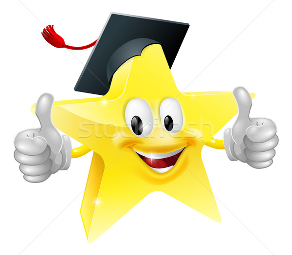 Diplomás csillag kabala rajz diplomások sapka Stock fotó © Krisdog