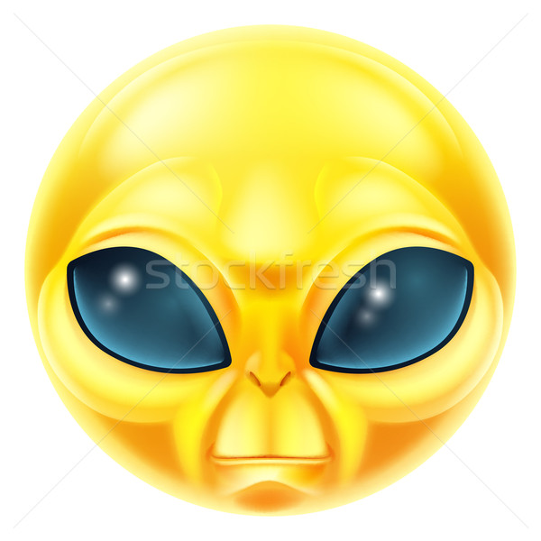 Alien Emoji Emoticon Stock photo © Krisdog