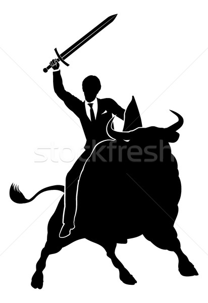 Bull Market Businessman Concept Stock photo © Krisdog