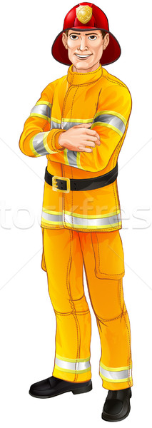 Fireman character Stock photo © Krisdog