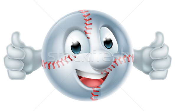 Baseball softball palla uomo carattere felice Foto d'archivio © Krisdog