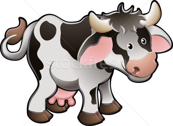 Cute Dairy Cow Vector Illustration Stock photo © Krisdog