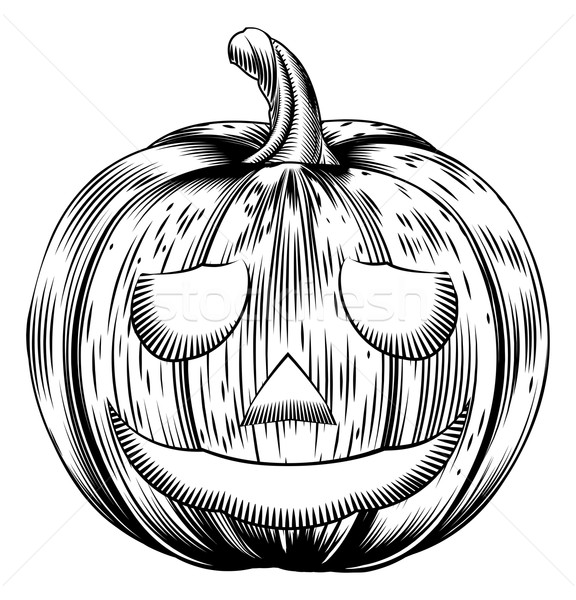 Vintage halloween pumpkin Stock photo © Krisdog