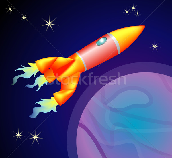 Stock photo: rocket illustration