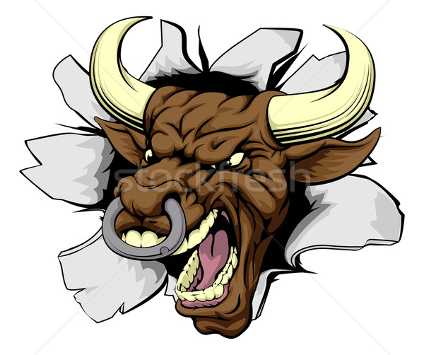 Mean bull breakout Stock photo © Krisdog