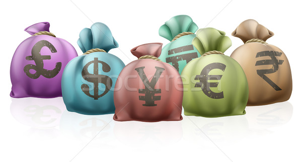 Different country money bags  Stock photo © Krisdog
