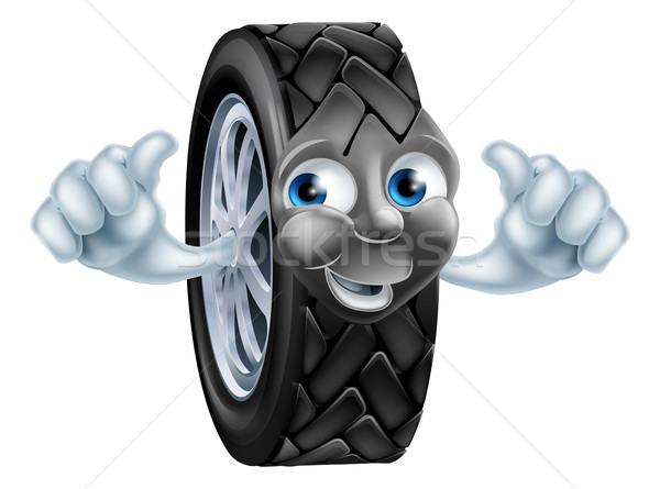 Cartoon tire mascot Stock photo © Krisdog