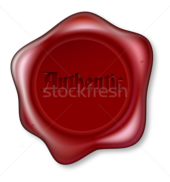 Authentic red wax seal illustration Stock photo © Krisdog