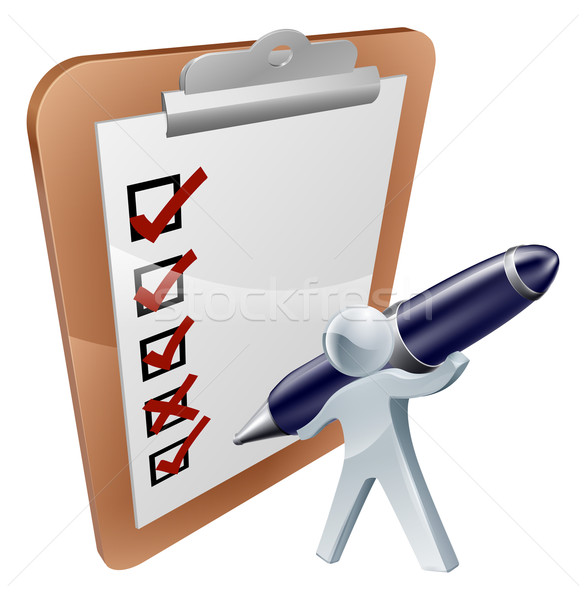 Person responding to survey Stock photo © Krisdog