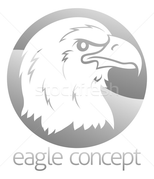 Eagle head circle design Stock photo © Krisdog