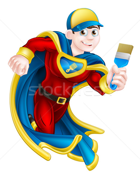 Painter Decortator Super Hero Stock photo © Krisdog