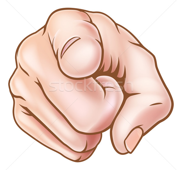 Karikatur Hand Hinweis Finger Business Hintergrund Stock foto © Krisdog