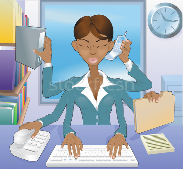 Business woman multi-tasking Stock photo © Krisdog