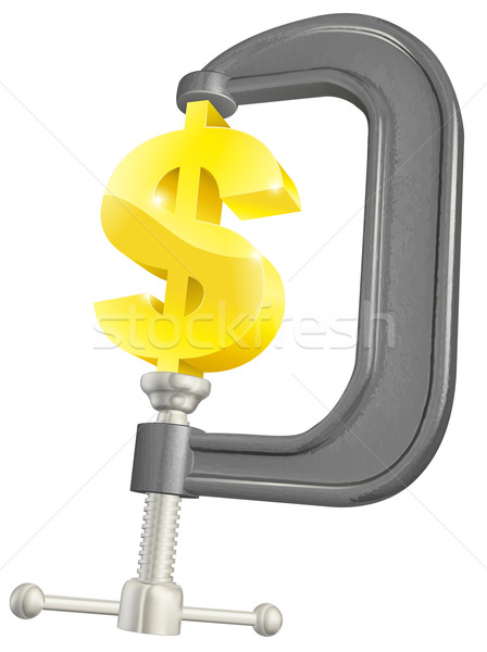 Dollar sign in clamp concept Stock photo © Krisdog