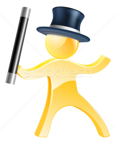 Mascot with wand and top hat Stock photo © Krisdog