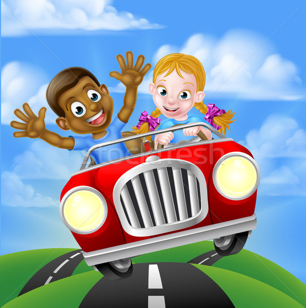 Children Driving Car Stock photo © Krisdog