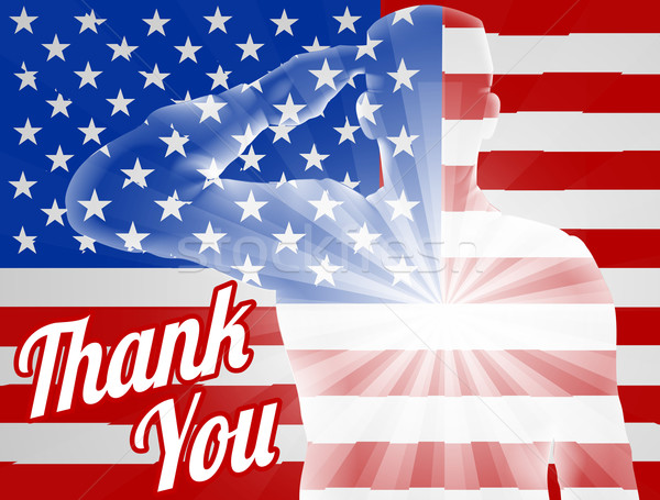 Veterans Day Thank You American Flag Stock photo © Krisdog