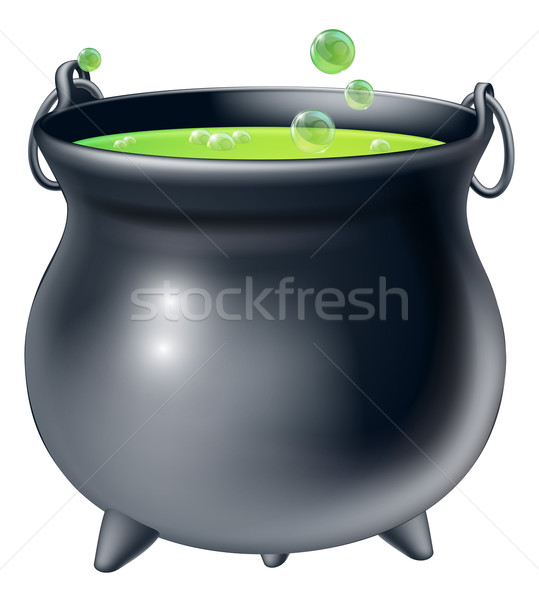 Halloween witch cauldron Stock photo © Krisdog