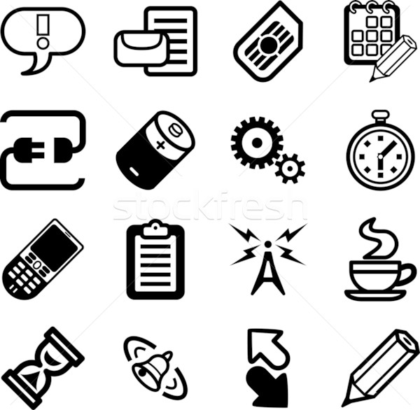  Mobile Phone Applications GUI Icon Series Set  Stock photo © Krisdog