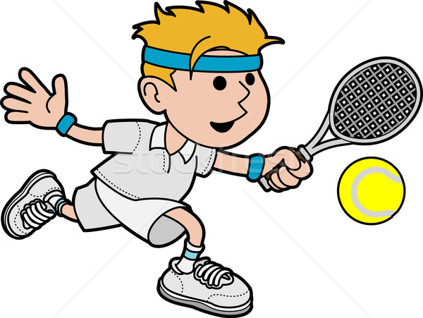 Stok fotoğraf: örnek · erkek · top · tenis · raketi · spor
