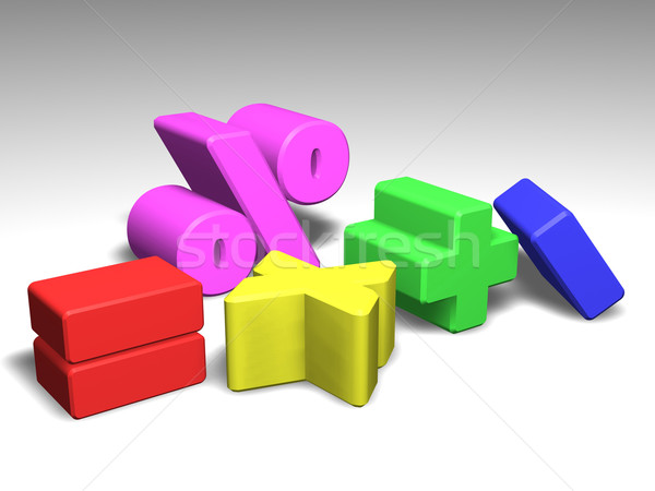 örnek matematik semboller renkli matematik öğrenme Stok fotoğraf © Krisdog