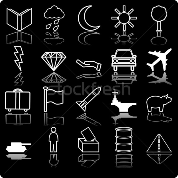 Demográfico população ícone símbolos como Foto stock © Krisdog