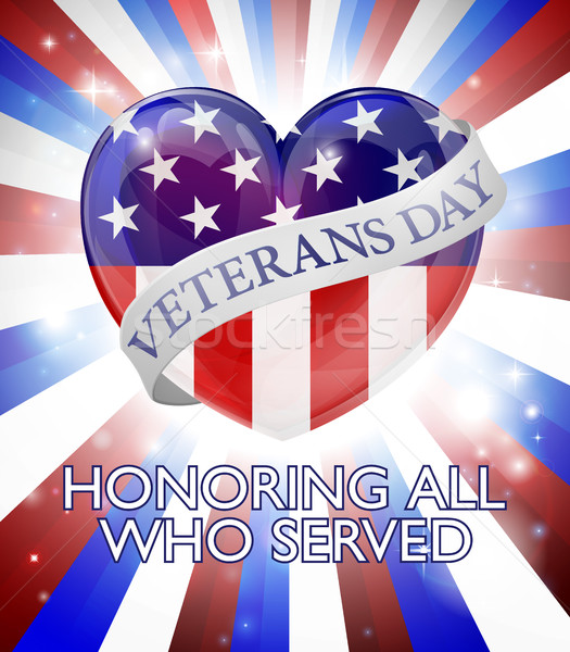 Veterans Day Heart Design Stock photo © Krisdog