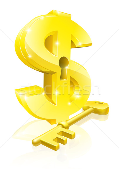 Dollar key lock concept Stock photo © Krisdog