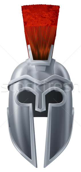 Spartanin kask ilustracja jak używany starożytnych Zdjęcia stock © Krisdog