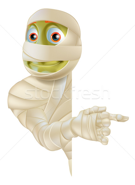 Halloween Mummy Pointing Stock photo © Krisdog